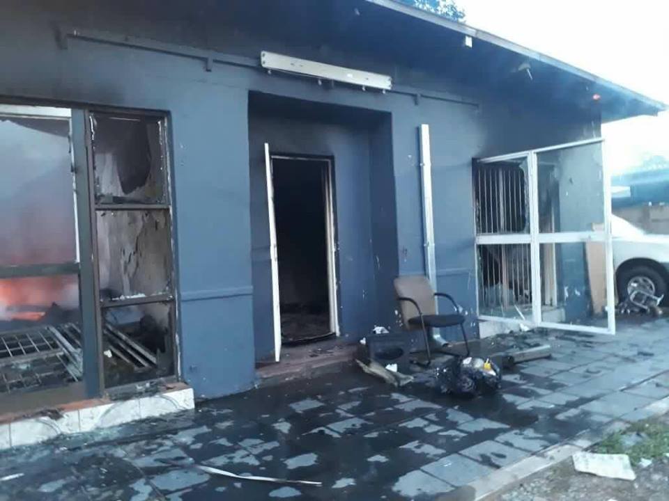 Some of the shops burnt down