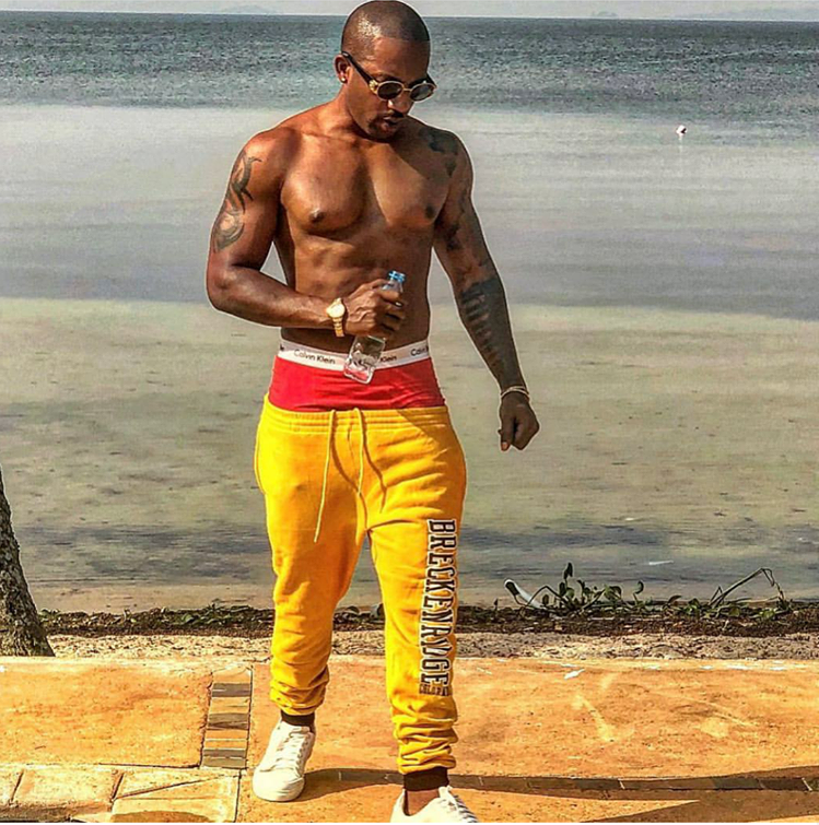 Meddie has hit the gym lately as he tries to launch himself back in the showbiz business