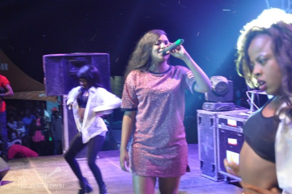 Irene Ntale performs with dress she wore Saturday night for Kutama Concert