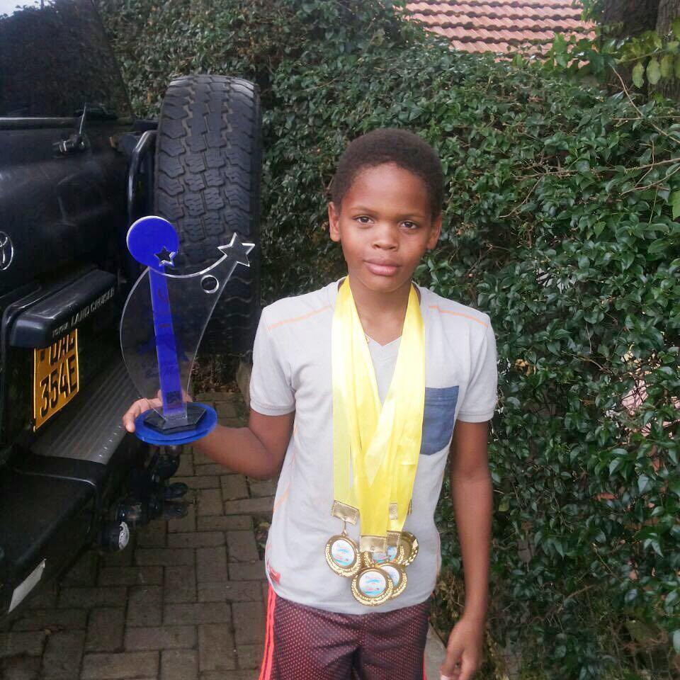 Abba Marcus with some of the medals he won recently