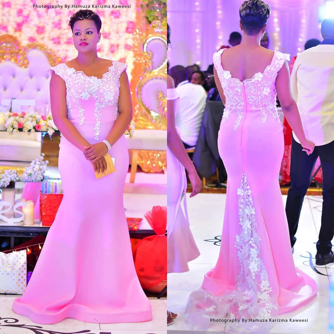 CUTE Bebe Cool s Zuena dazzles in maxi dress as maid of honour at