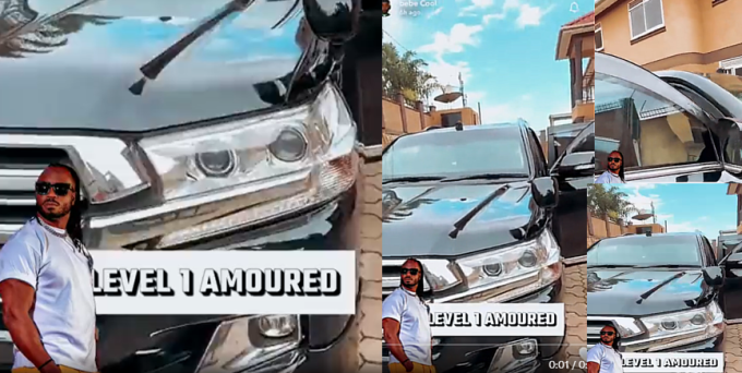 Bebe Cool Shows off brand new armoured Land Cruiser V8